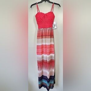 Pink Sweetheart spaghetti strap Maxi Dress